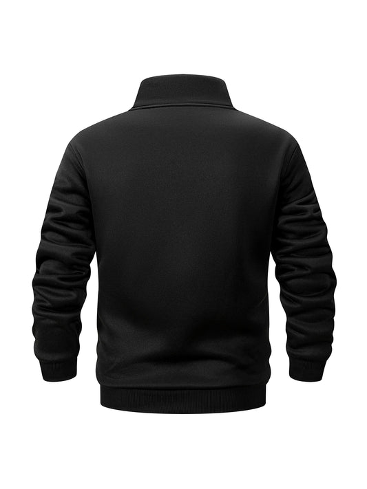 Casual Winter Quarter Zip Fleece Sweater