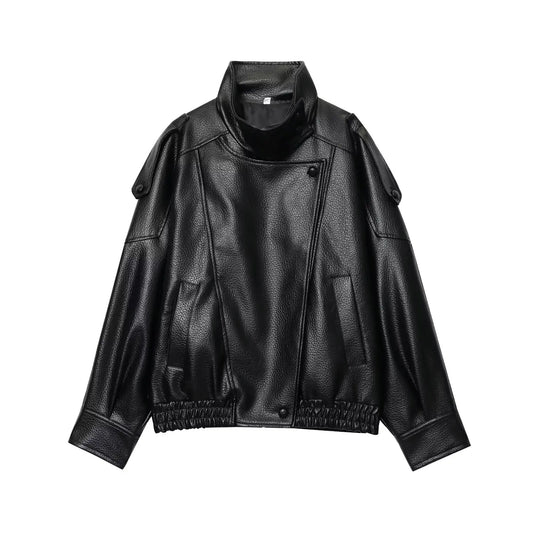 Aether Oversized Leather Jacket